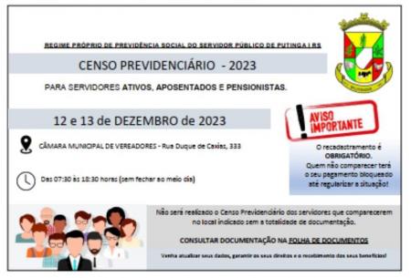 Censo Previdenciário: Servidores Públicos Municipais ativos devem atualizar  seus dados cadastrais - Prefeitura Municipal de Farroupilha