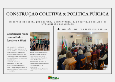 Conferência emociona e reforça união entre comunidade e Assistência Social em Putinga.